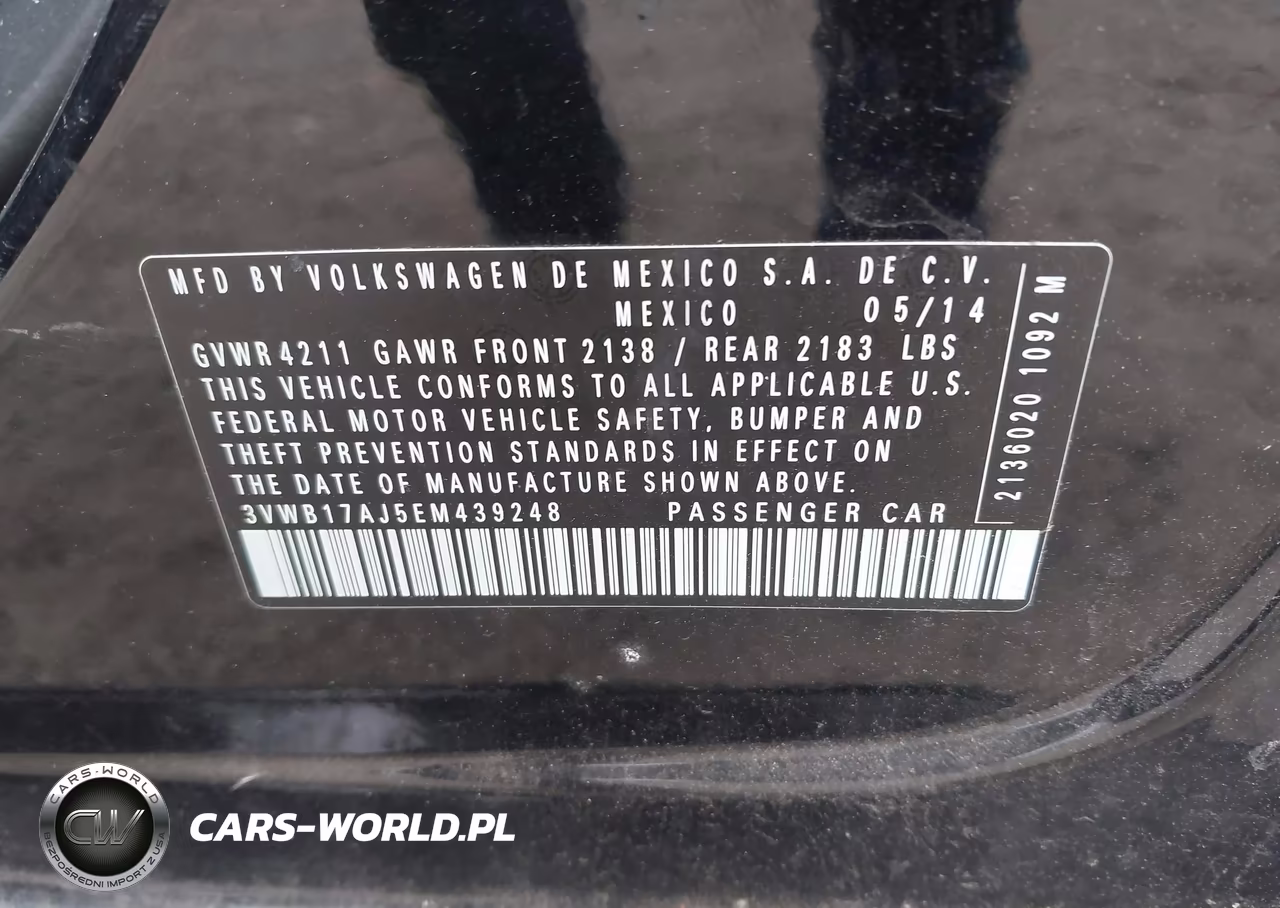 2014 Volkswagen Jetta 1.8T Se VIN:3VWB17AJ5EM439248 - 9