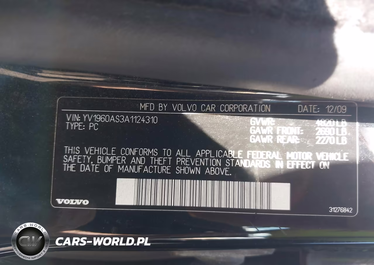 2010 Volvo S80 3.2 VIN:YV1960AS3A1124310 - 9