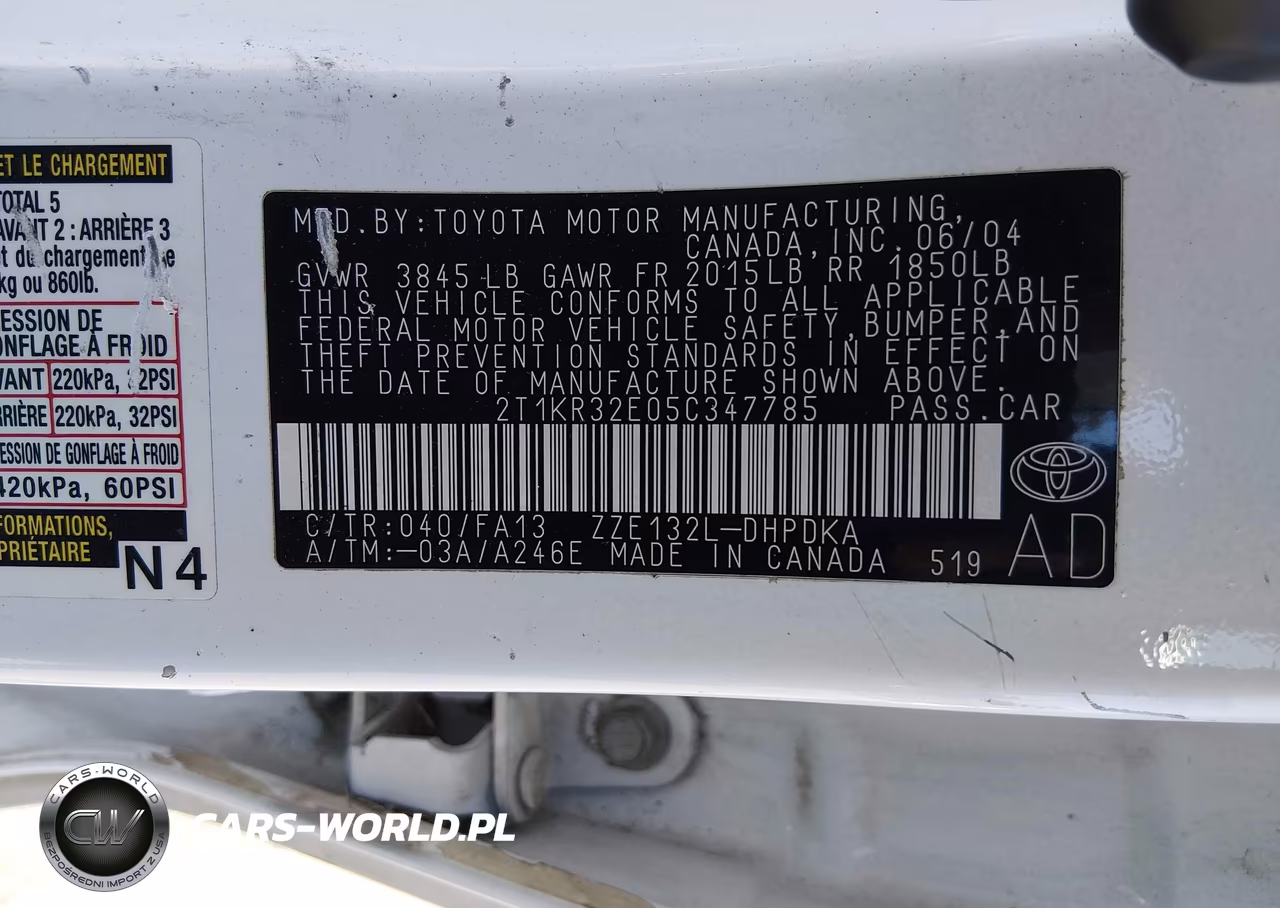 2005 Toyota Matrix VIN:2T1KR32E05C347785 - 9