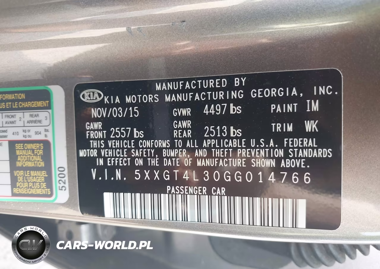 2016 Kia Optima Lx VIN:5XXGT4L30GG014766 - 9