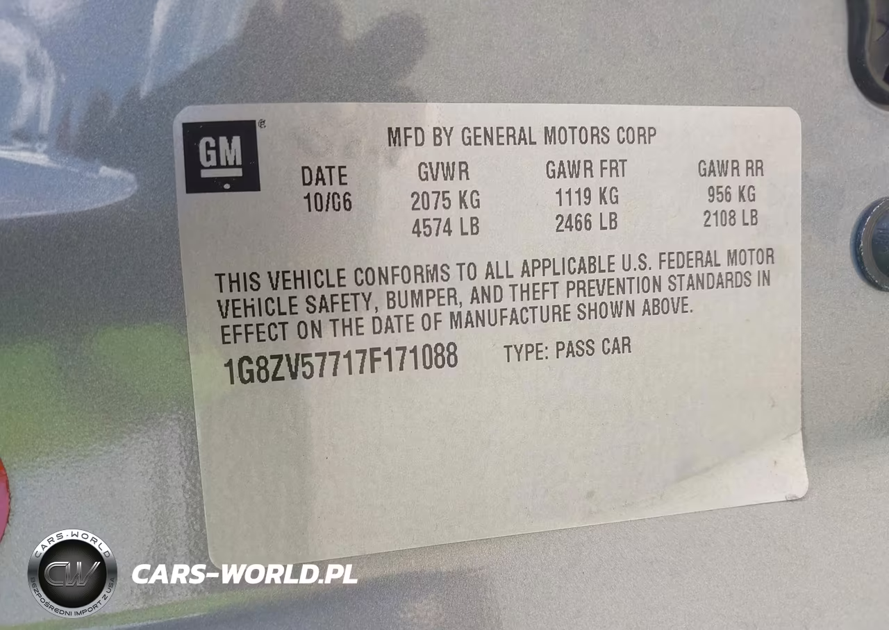 2007 Saturn Aura Xr VIN:1G8ZV57717F171088 - 9