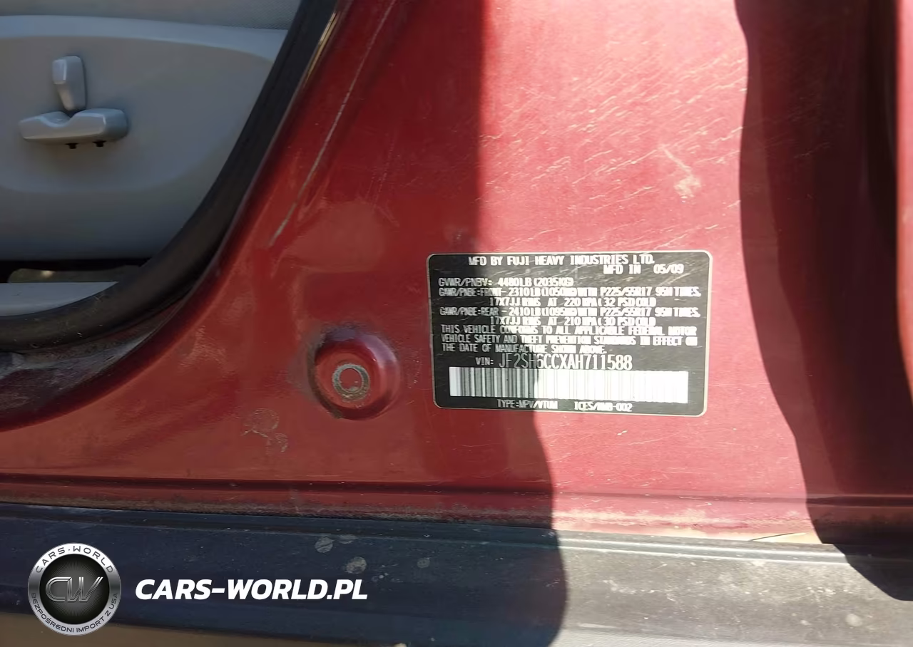 2010 Subaru Forester 2.5X Premium VIN:JF2SH6CCXAH711588 - 9