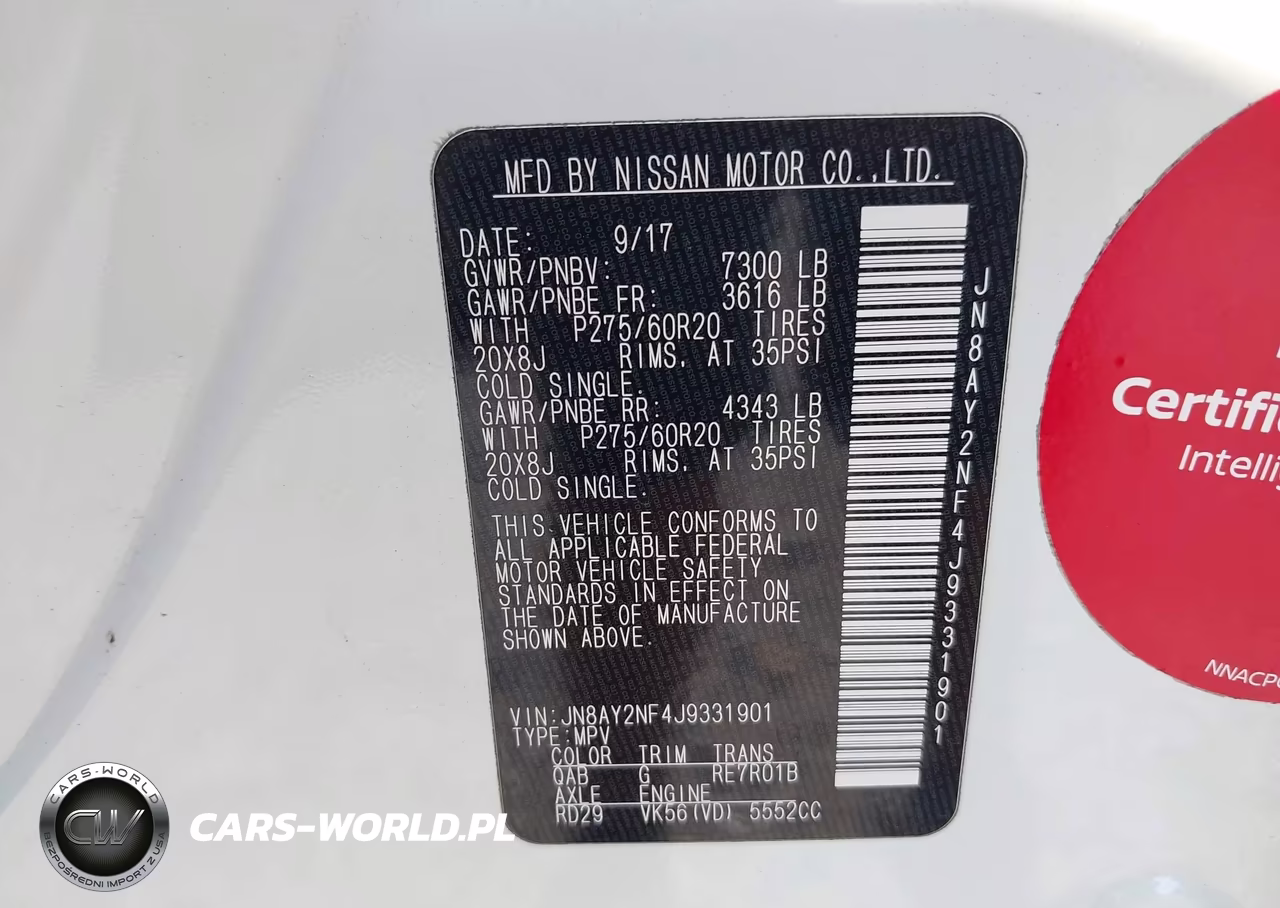 2018 Nissan Armada Platinum VIN:JN8AY2NF4J9331901 - 9
