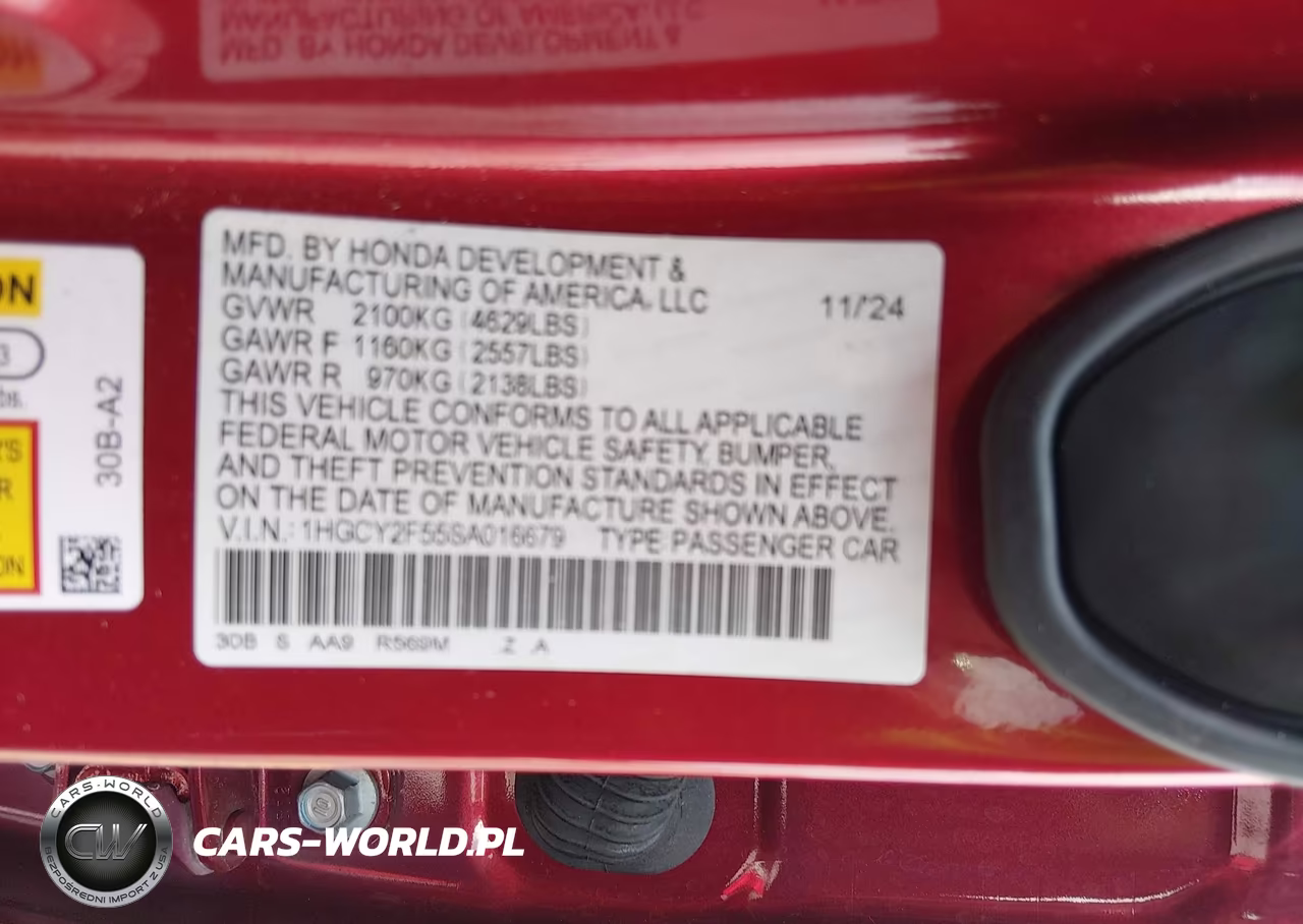 2025 Honda Accord Hybrid Sport VIN:1HGCY2F55SA016679 - 9