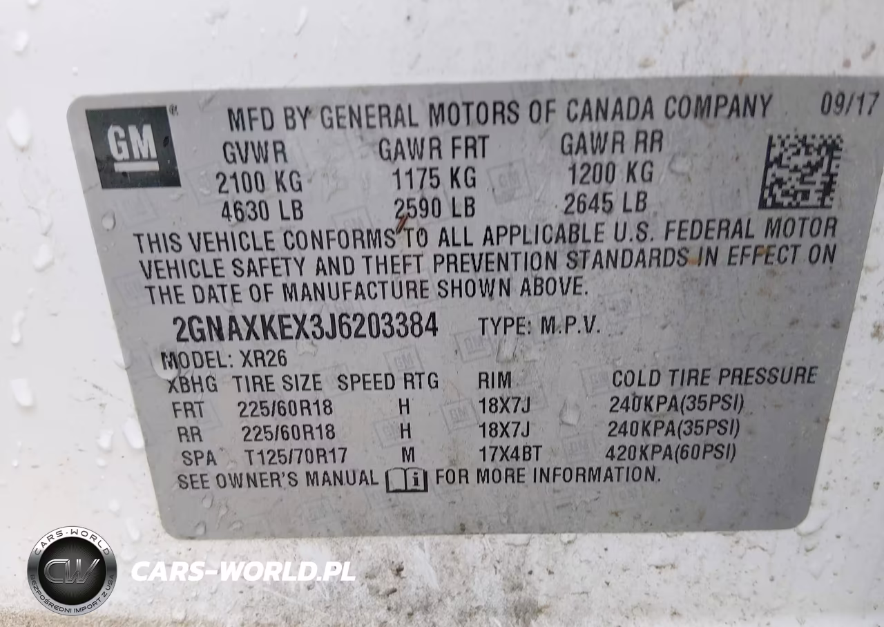 2018 Chevrolet Equinox Lt VIN:2GNAXKEX3J6203384 - 9