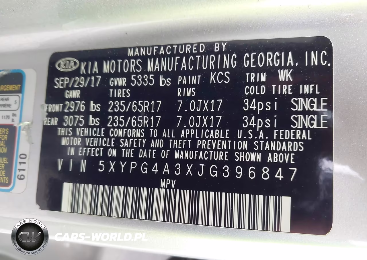 2018 Kia Sorento 2.4L Lx VIN:5XYPG4A3XJG396847 - 9