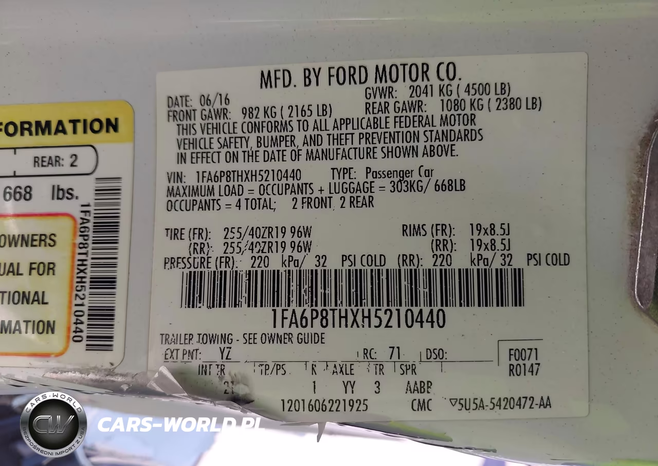 2017 Ford Mustang Ecoboost VIN:1FA6P8THXH5210440 - 9