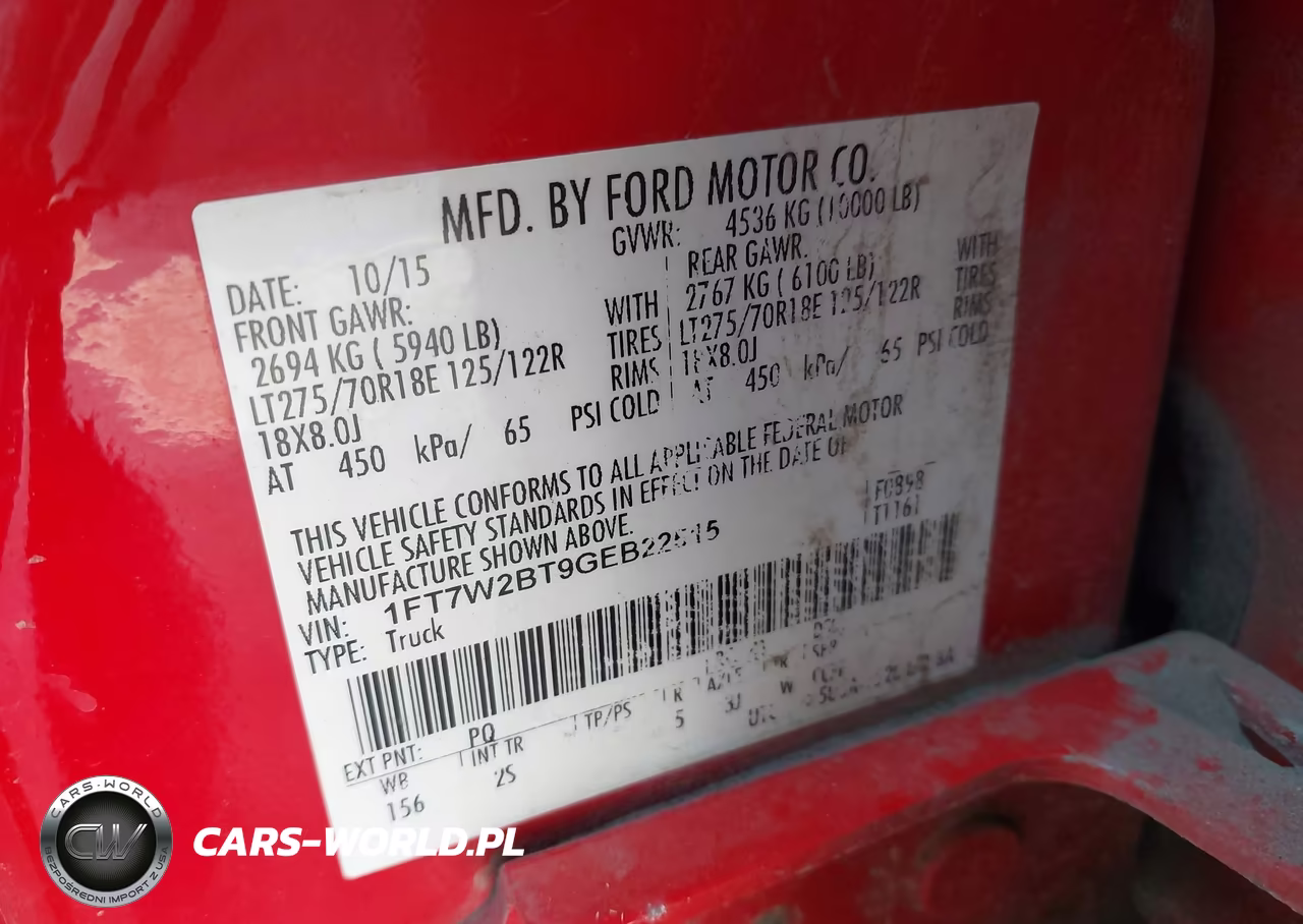 2016 Ford F-250 Xlt VIN:1FT7W2BT9GEB22515 - 9