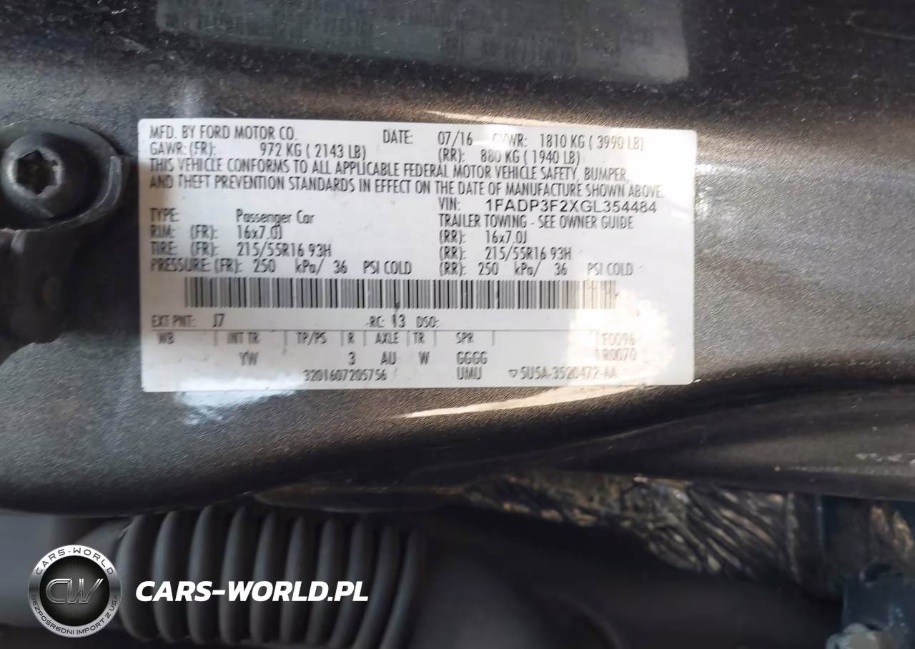 2016 Ford Focus Se VIN:1FADP3F2XGL354484 - 9