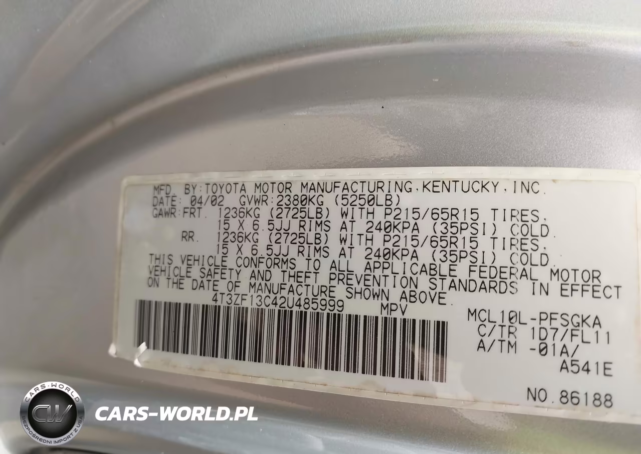 2002 Toyota Sienna Le VIN:4T3ZF13C42U485999 - 9
