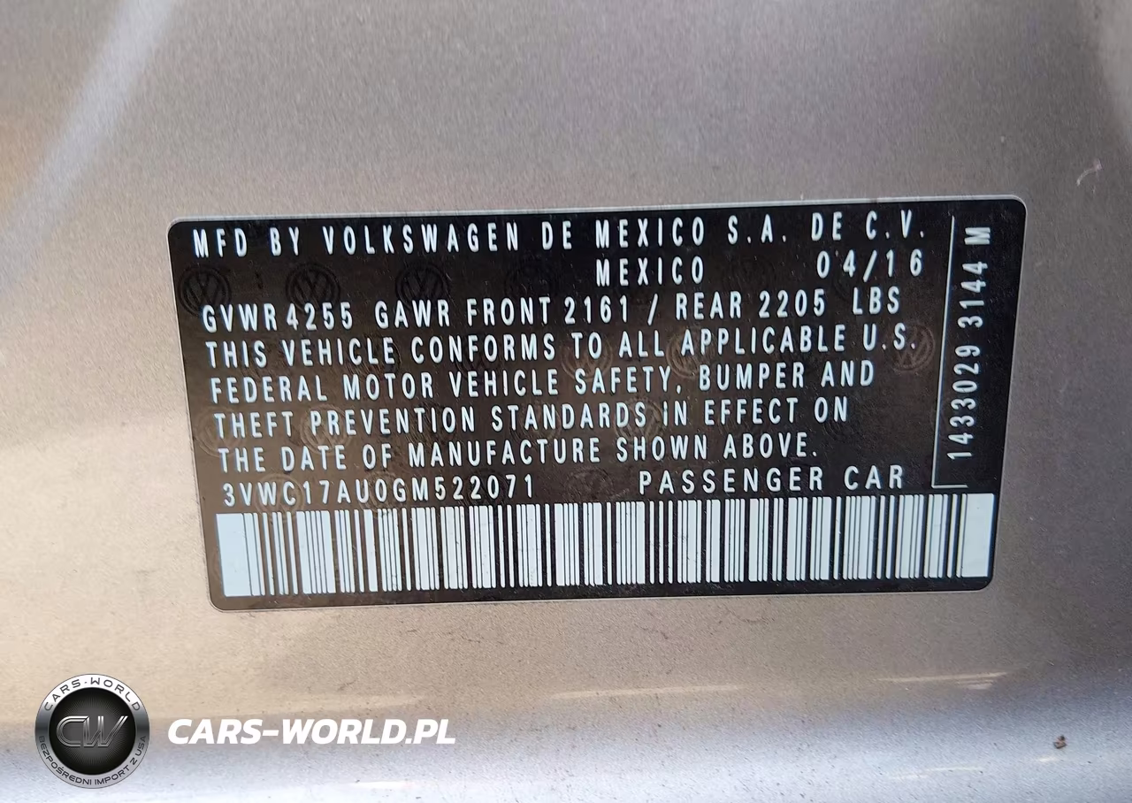 2016 Volkswagen Golf Sportwagen Tsi Limited Edition-Tsi S 4-Door-Tsi Se 4-Door-Tsi Sel 4-Door VIN:3VWC17AU0GM522071 - 9