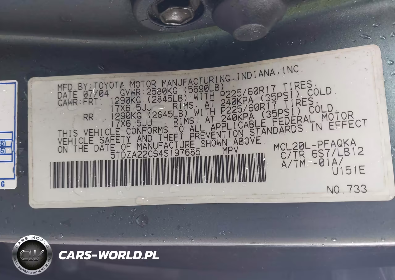 2004 Toyota Sienna Xle VIN:5TDZA22C64S197685 - 9