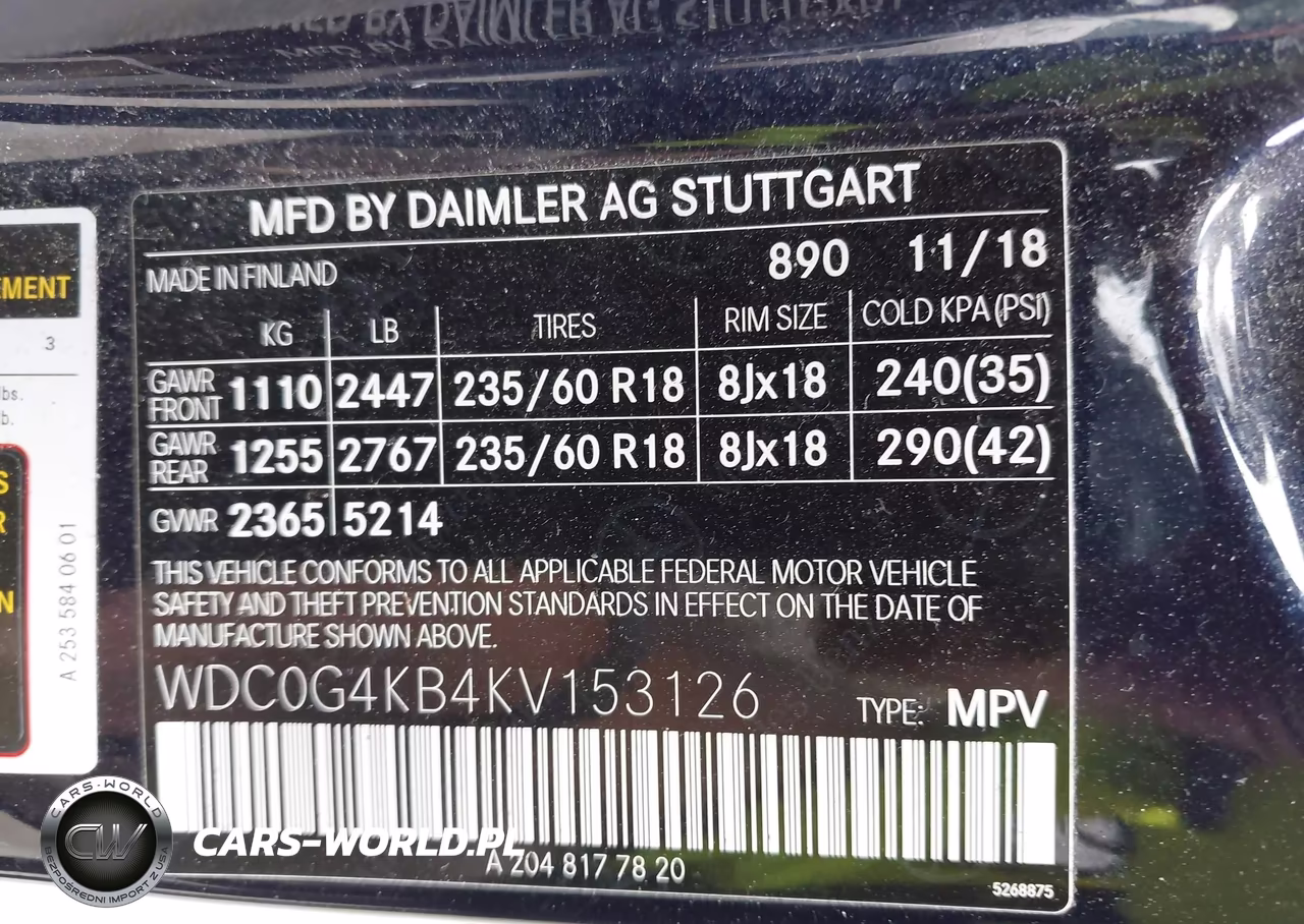 2019 Mercedes-Benz Glc 300 4Matic VIN:WDC0G4KB4KV153126 - 9