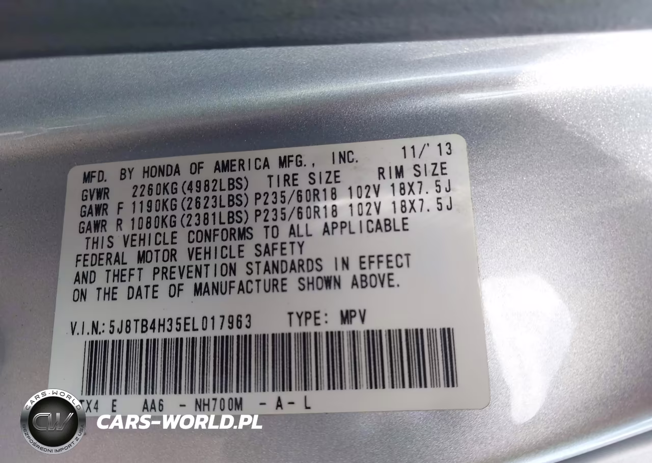 2014 Acura Rdx VIN:5J8TB4H35EL017963 - 9