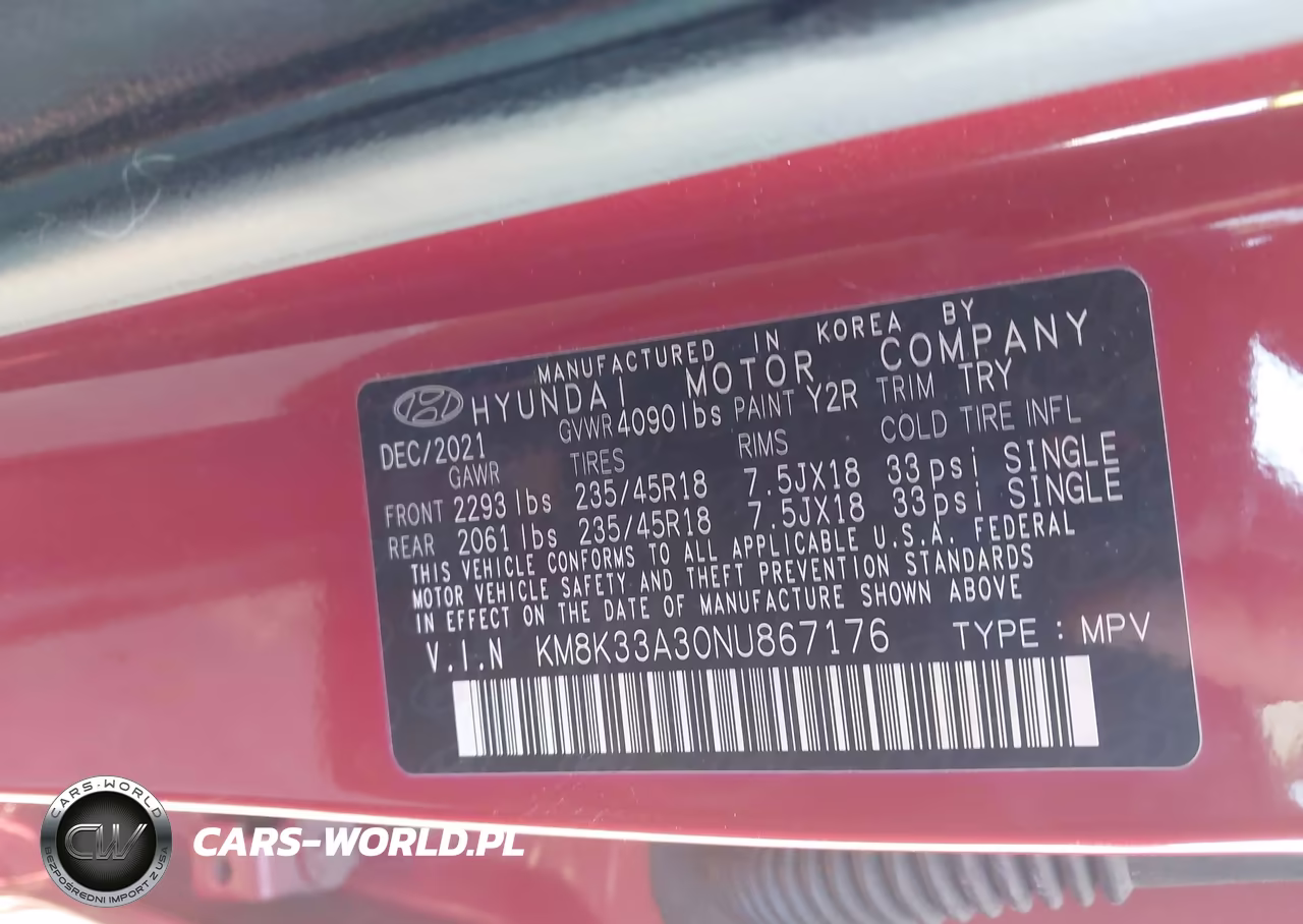 2022 Hyundai Kona N Line VIN:KM8K33A30NU867176 - 9