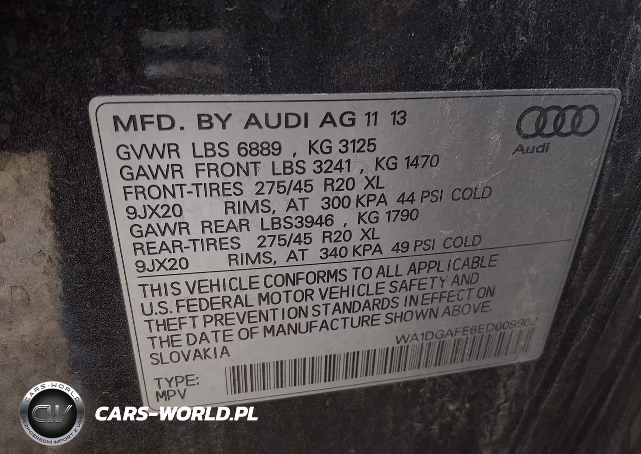 2014 Audi Q7 3.0T S Line Prestige VIN:WA1DGAFE6ED009902 - 9