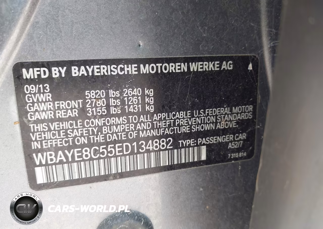 2014 BMW Alpina B7 VIN:WBAYE8C55ED134882 - 9