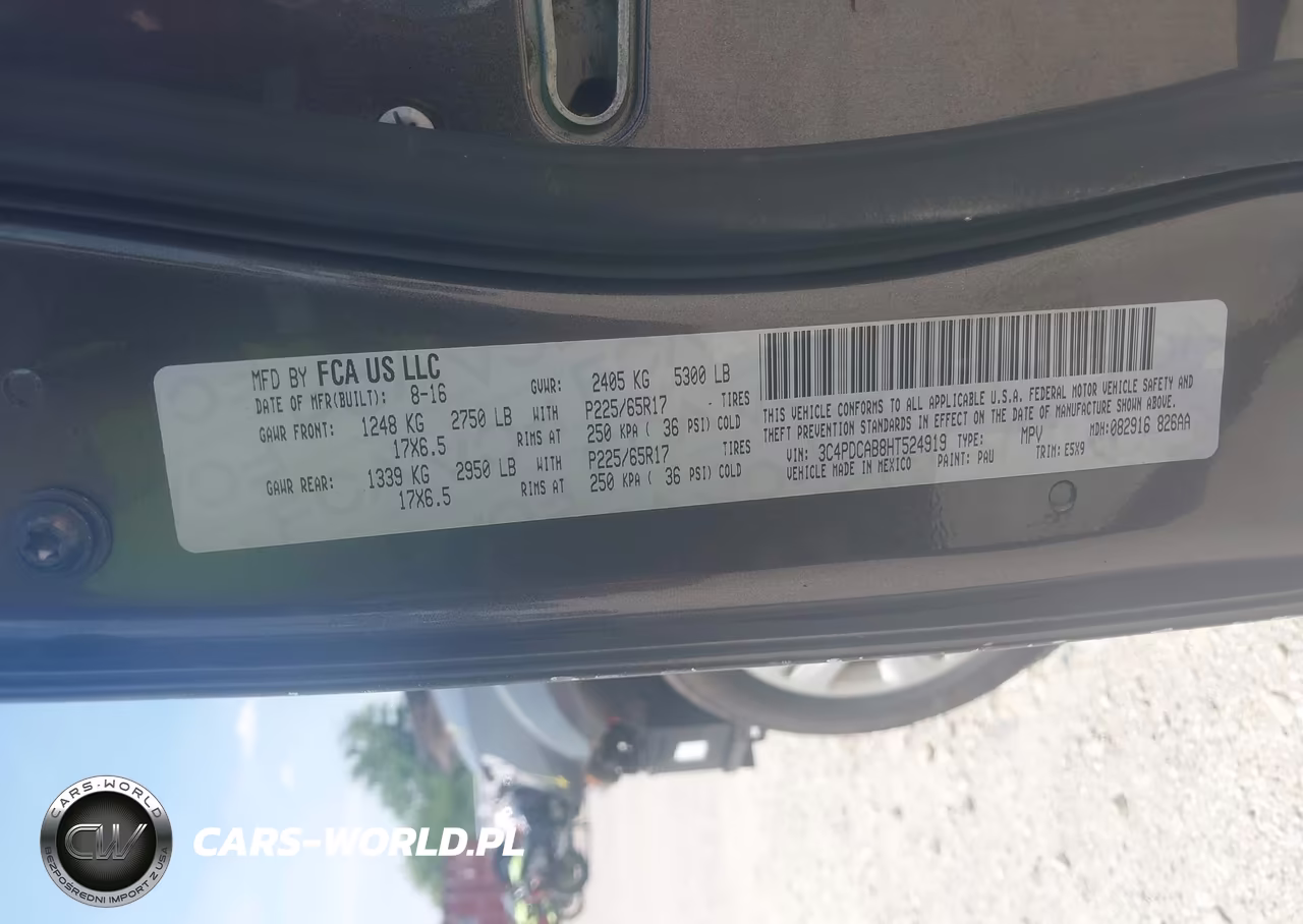 2017 Dodge Journey Se VIN:3C4PDCAB8HT524919 - 9