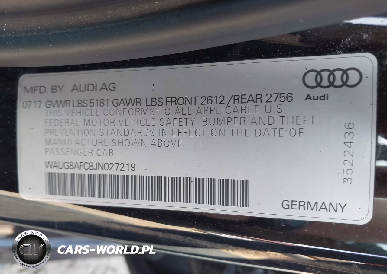 2018 Audi A6 2.0T Premium Plus VIN:WAUG8AFC8JN027219 - 9