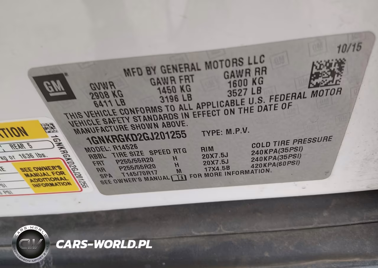 2016 Chevrolet Traverse 1Lt VIN:1GNKRGKD2GJ201255 - 9