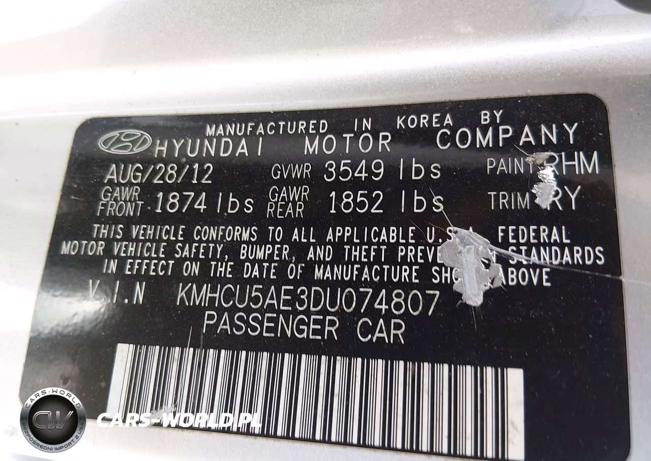 2013 Hyundai Accent Se VIN:KMHCU5AE3DU074807 - 9