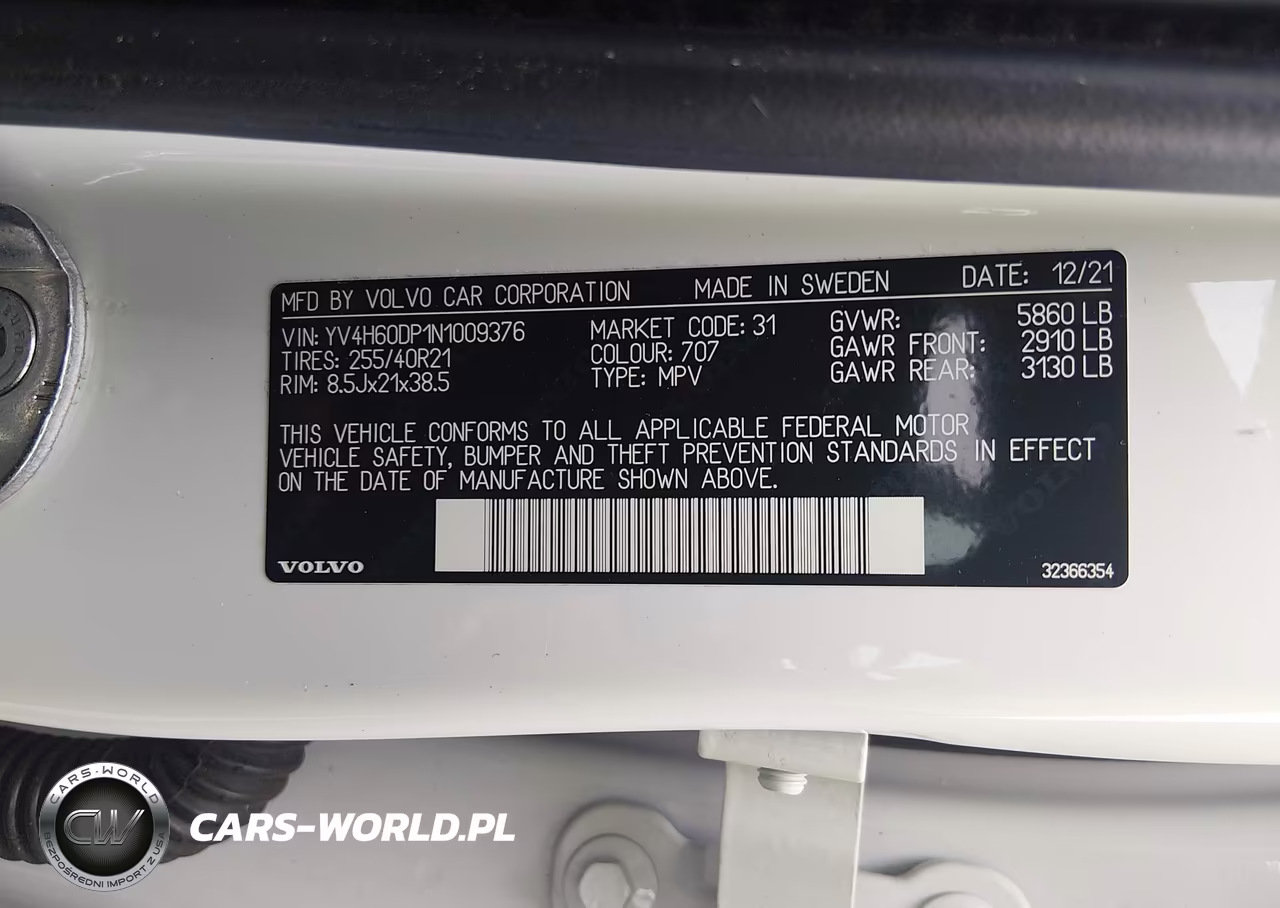 2022 Volvo Xc60 Recharge Plug-In Hybrid T8 Polestar Engineered Extended Range VIN:YV4H60DP1N1009376 - 9