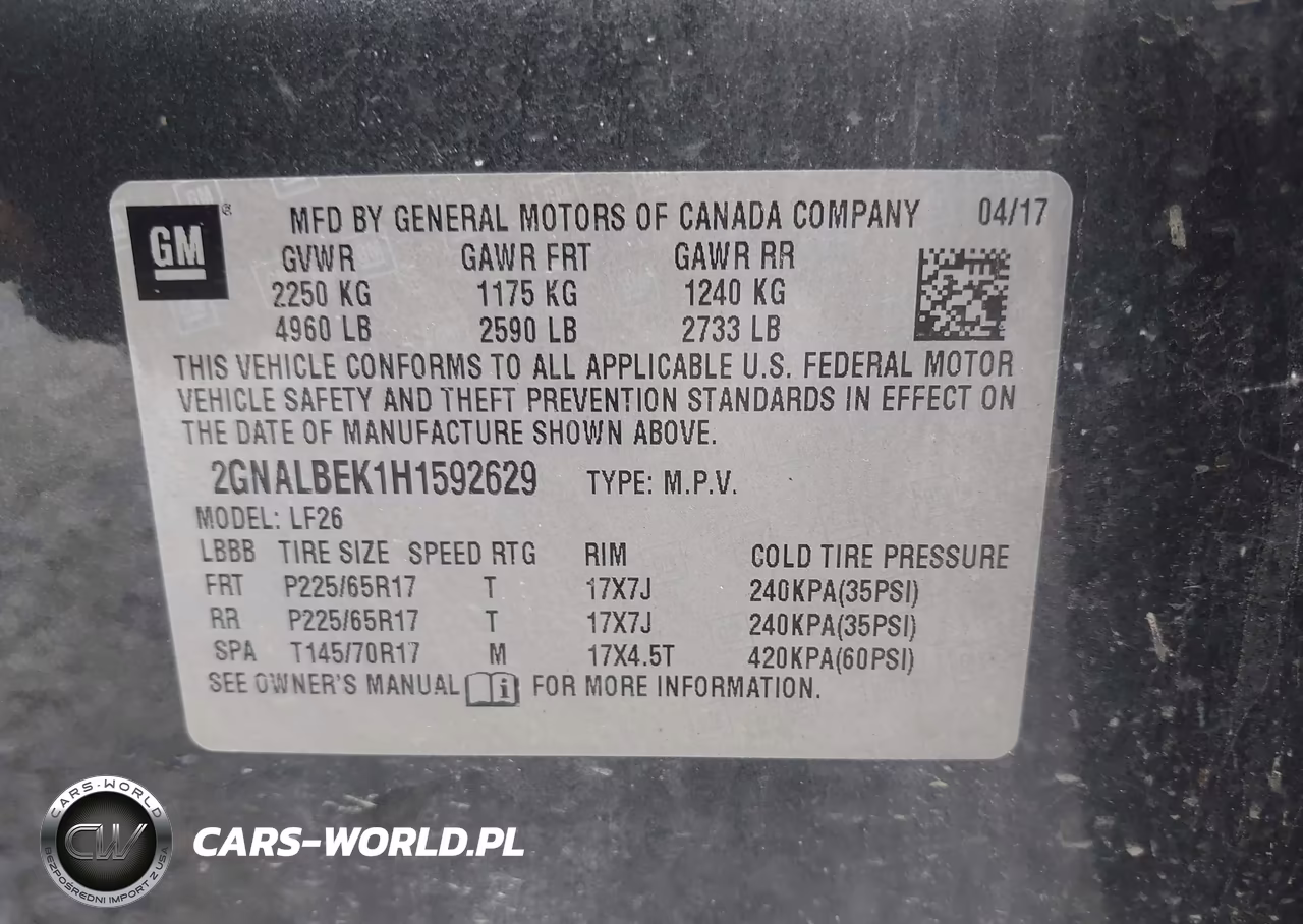 2017 Chevrolet Equinox Ls VIN:2GNALBEK1H1592629 - 9