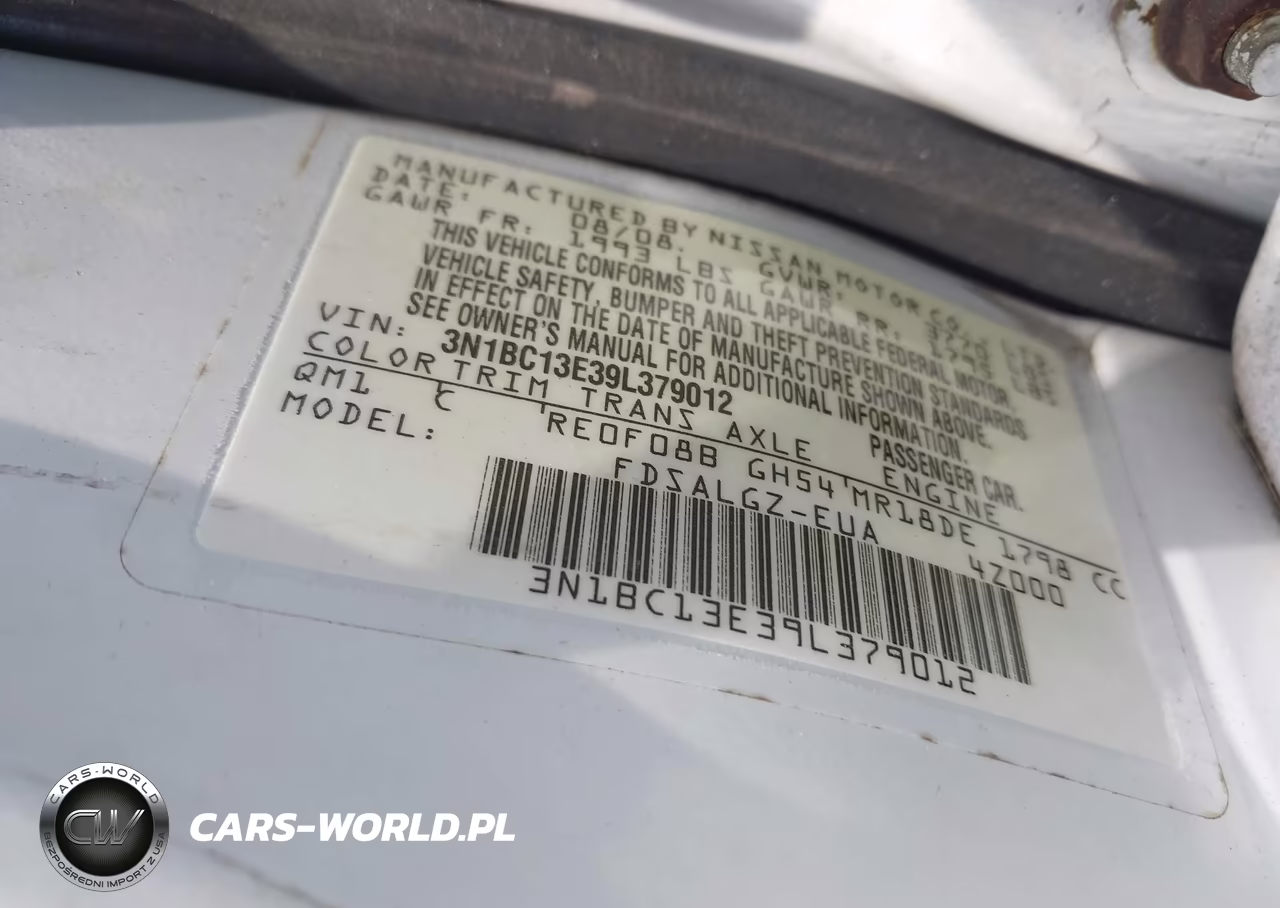 2009 Nissan Versa 1.8Sl VIN:3N1BC13E39L379012 - 9