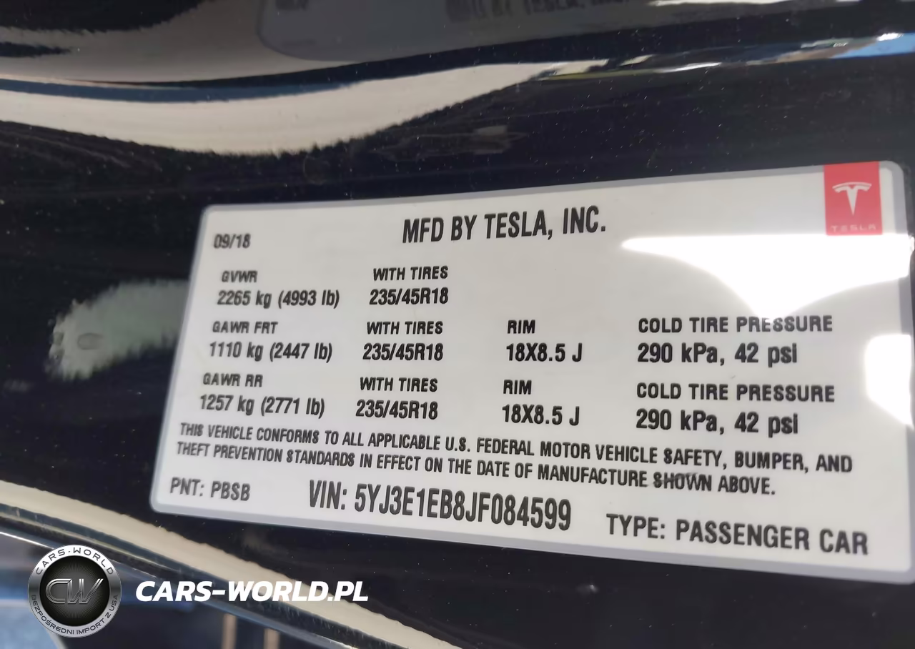 2018 Tesla Model 3 Long Range-Performance VIN:5YJ3E1EB8JF084599 - 9