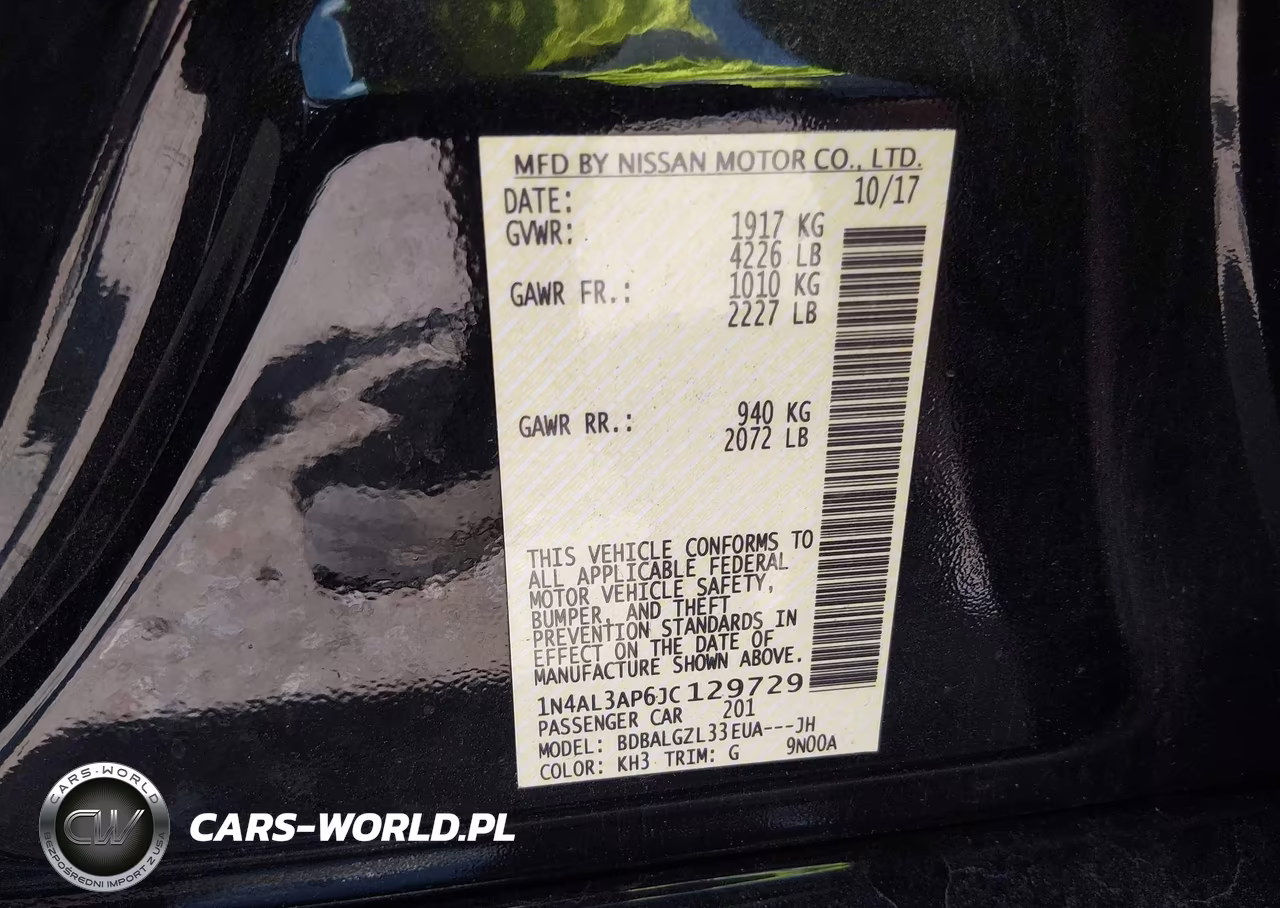 2018 Nissan Altima 2.5 S VIN:1N4AL3AP6JC129729 - 9