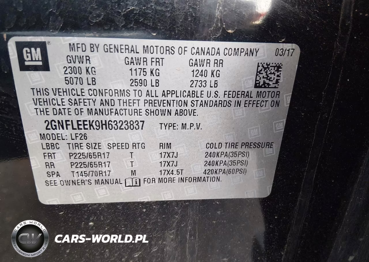 2017 Chevrolet Equinox Ls VIN:2GNFLEEK9H6323837 - 9