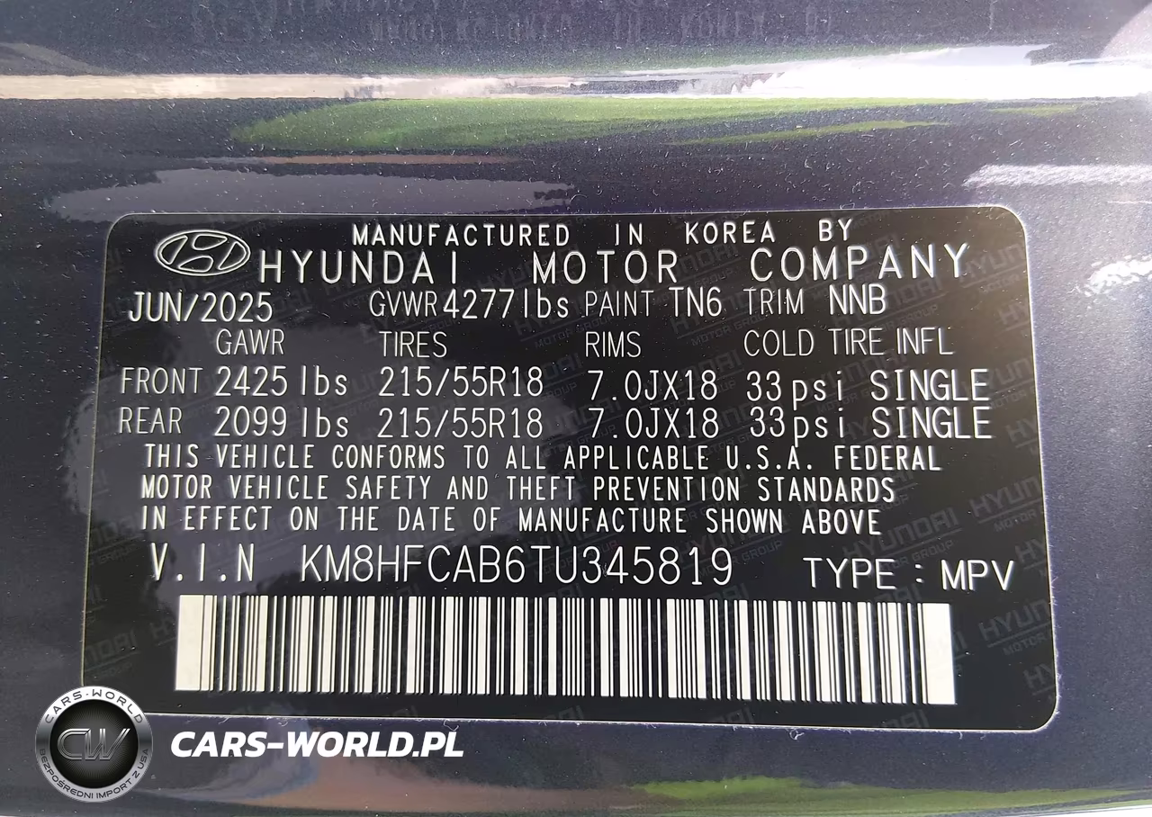 2026 Hyundai Kona Sel Sport VIN:KM8HFCAB6TU345819 - 9
