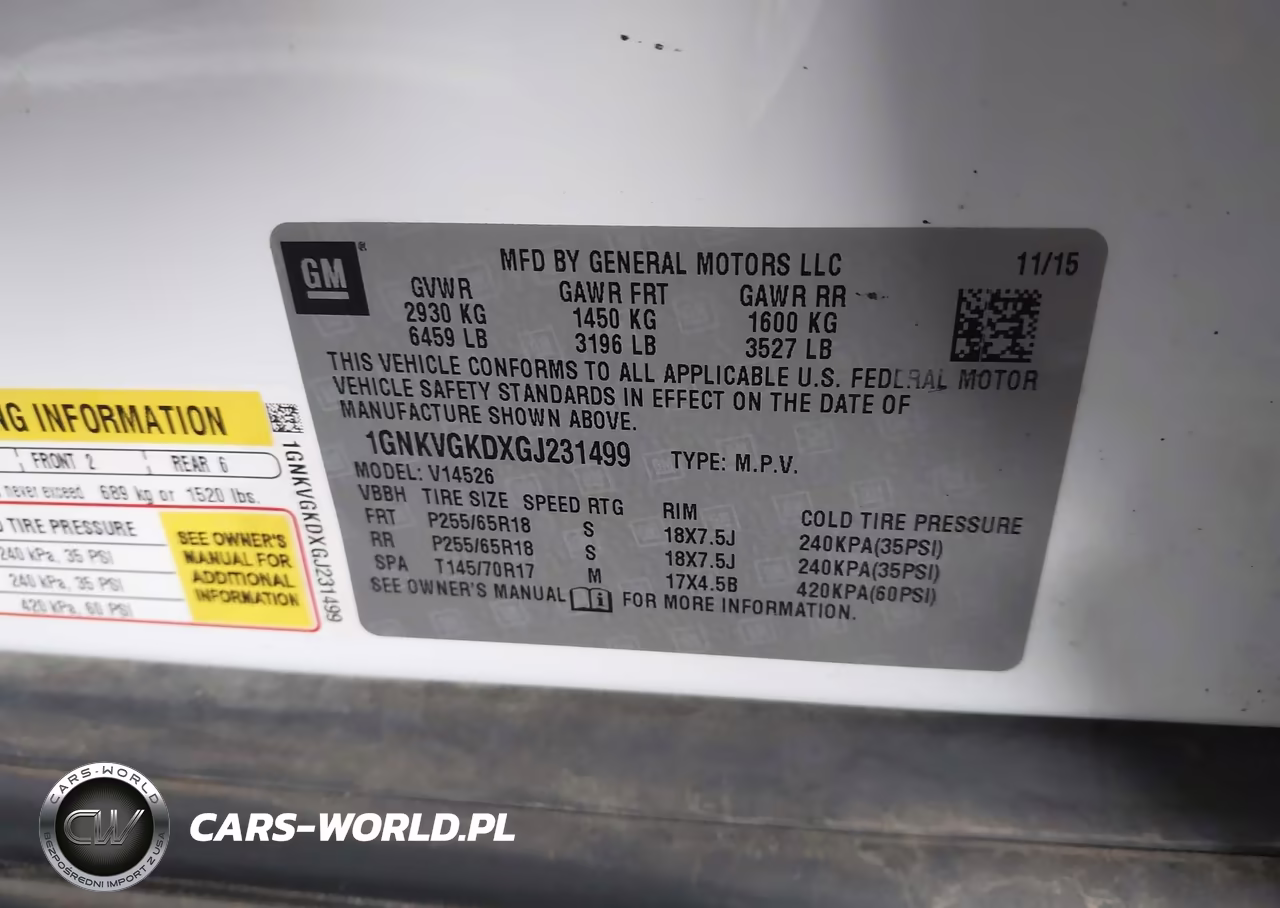 2016 Chevrolet Traverse Lt VIN:1GNKVGKDXGJ231499 - 9
