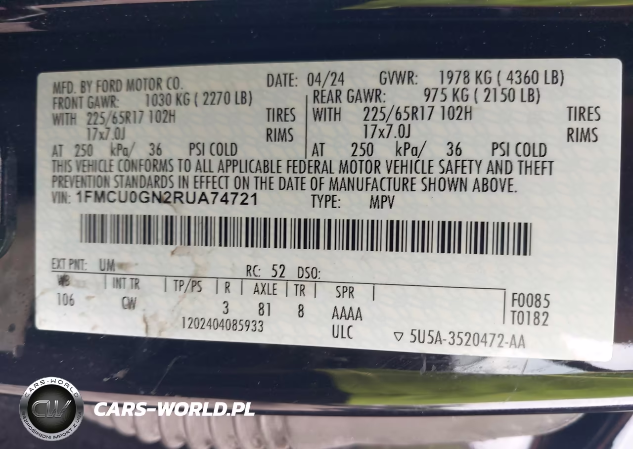 2024 Ford Escape Active VIN:1FMCU0GN2RUA74721 - 9