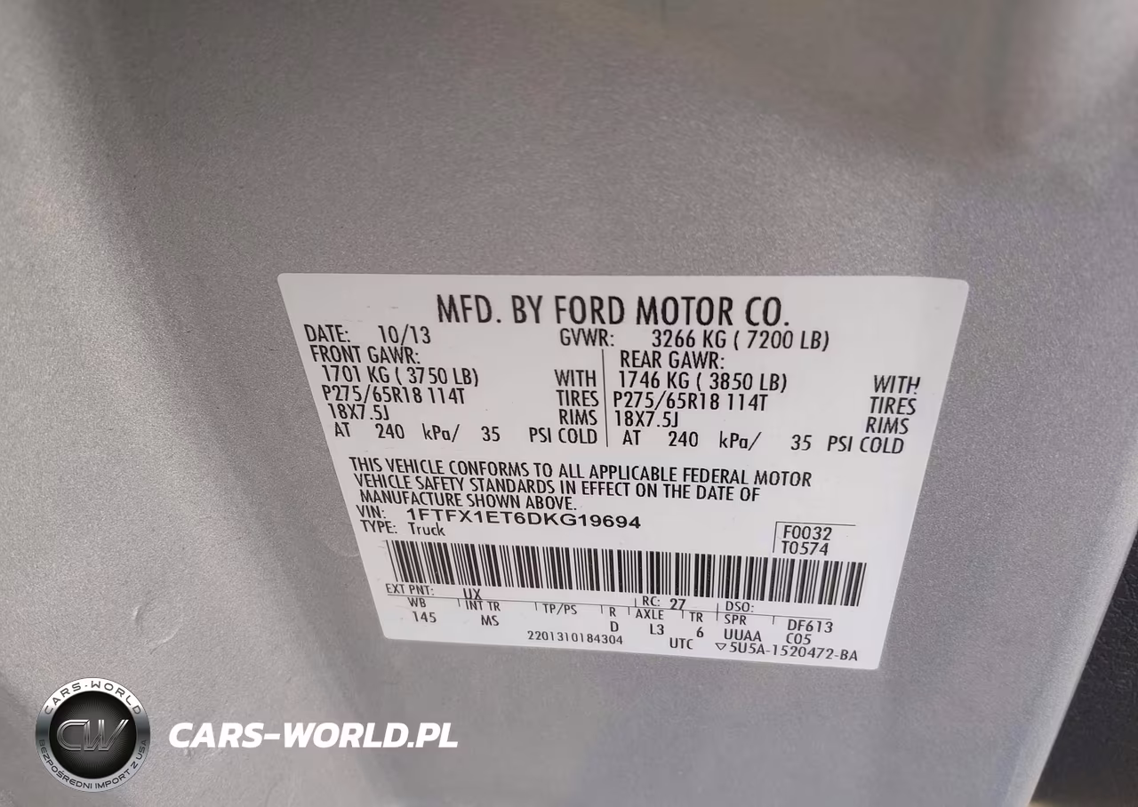 2013 Ford F-150 Xlt VIN:1FTFX1ET6DKG19694 - 9