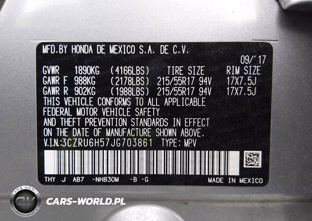 2018 Honda Hr-V Ex VIN:3CZRU6H57JG703861 - 9
