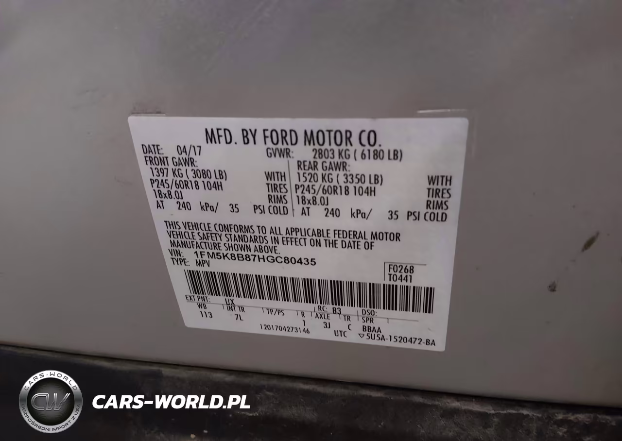 2017 Ford Explorer VIN:1FM5K8B87HGC80435 - 9