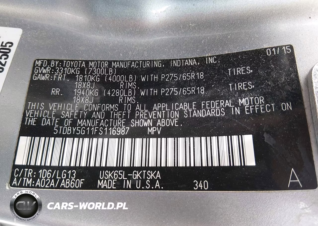 2015 Toyota Sequoia Sr5 5.7L V8 VIN:5TDBY5G11FS116987 - 9