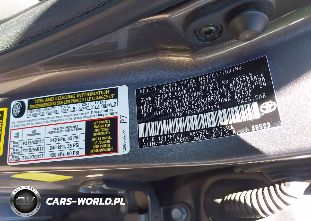 2017 Toyota Camry Le-Xle-Se-Xse VIN:4T1BF1FK7HU717274 - 9