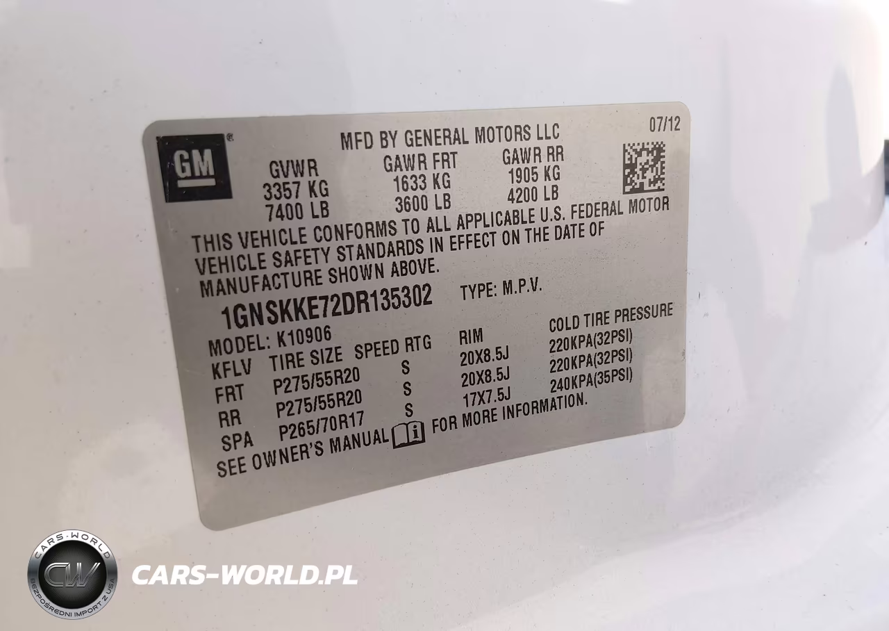 2013 Chevrolet Suburban Ltz VIN:1GNSKKE72DR135302 - 9