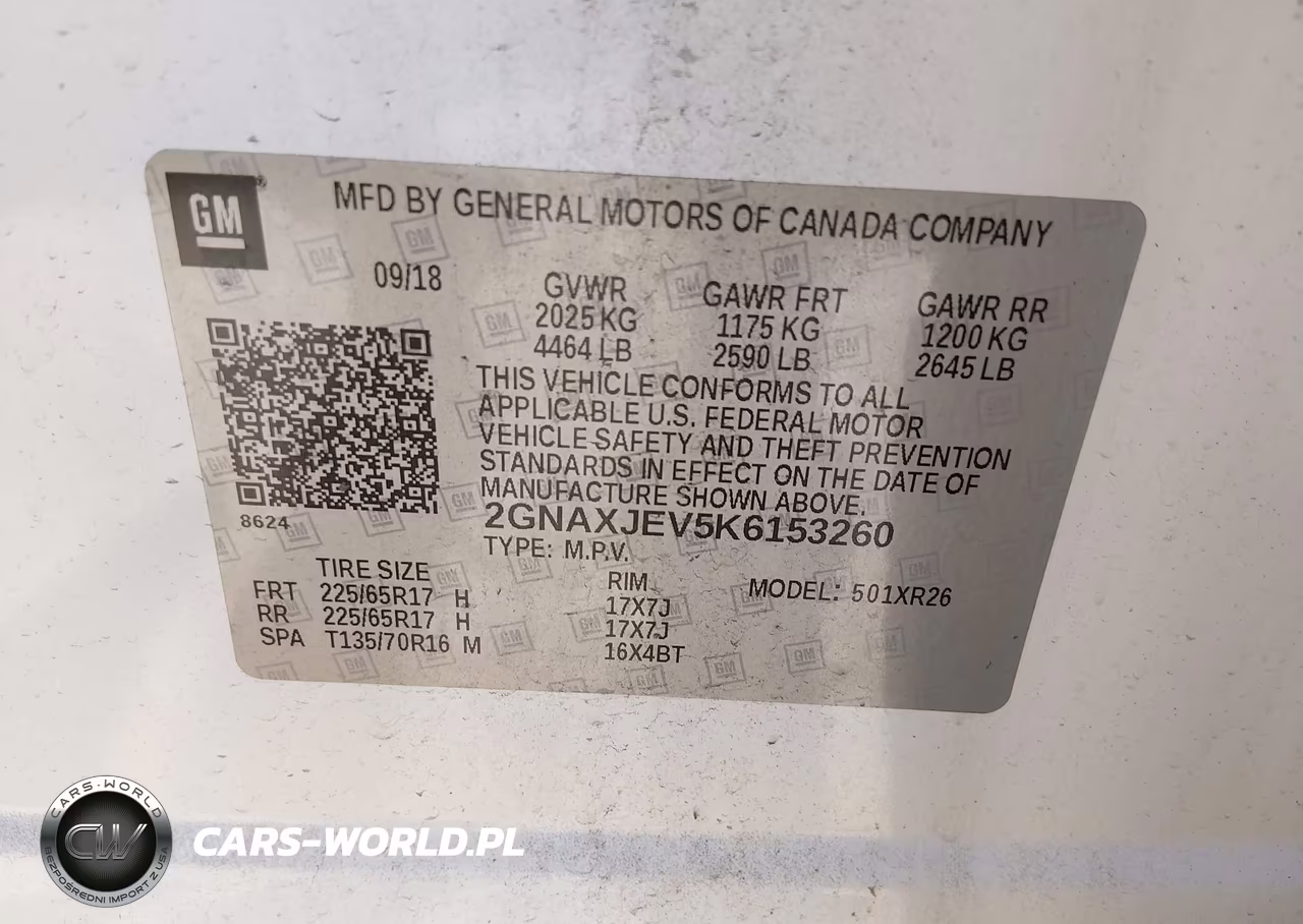 2019 Chevrolet Equinox Lt VIN:2GNAXJEV5K6153260 - 9