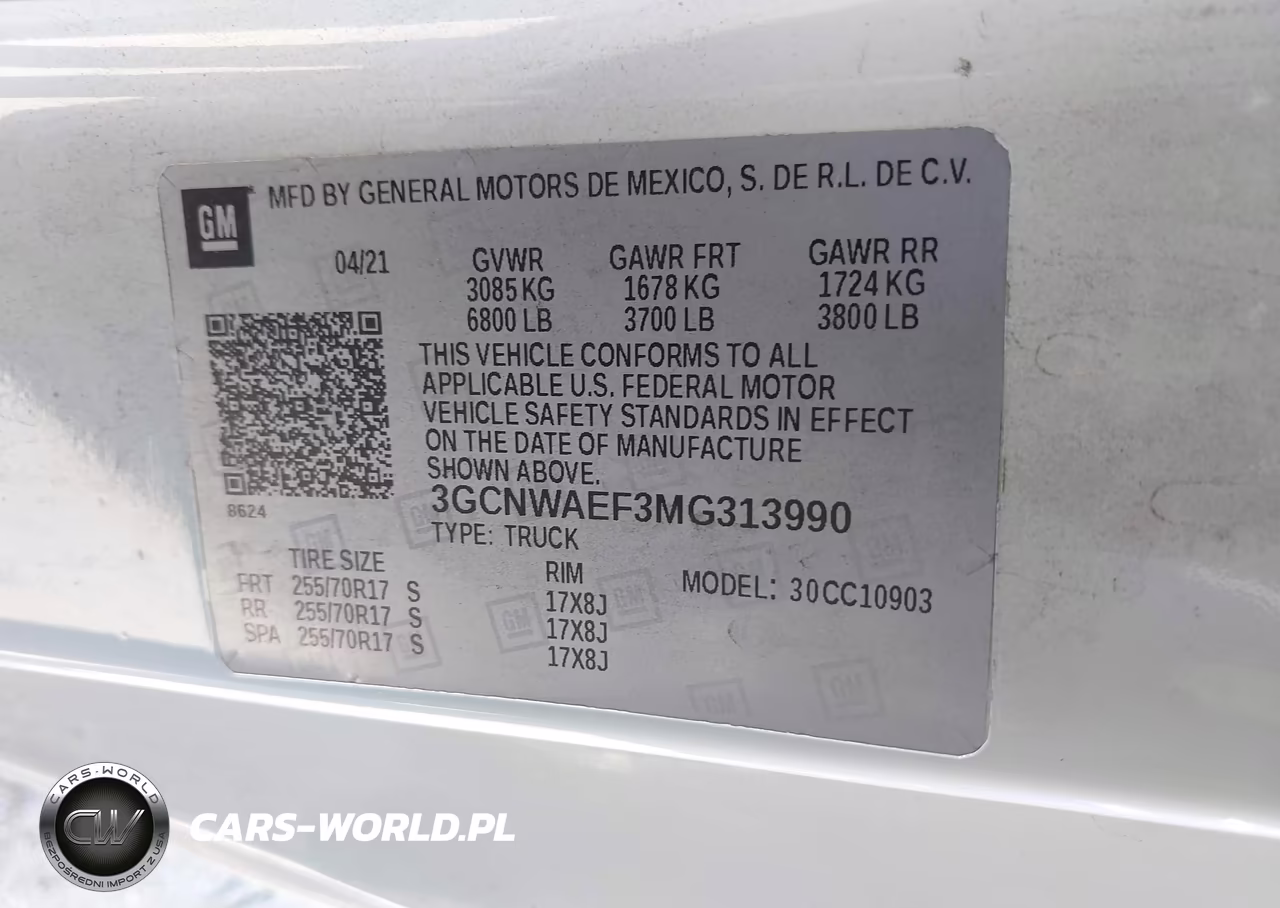 2021 Chevrolet Silverado 1500 2Wd Long Bed Wt VIN:3GCNWAEF3MG313990 - 9