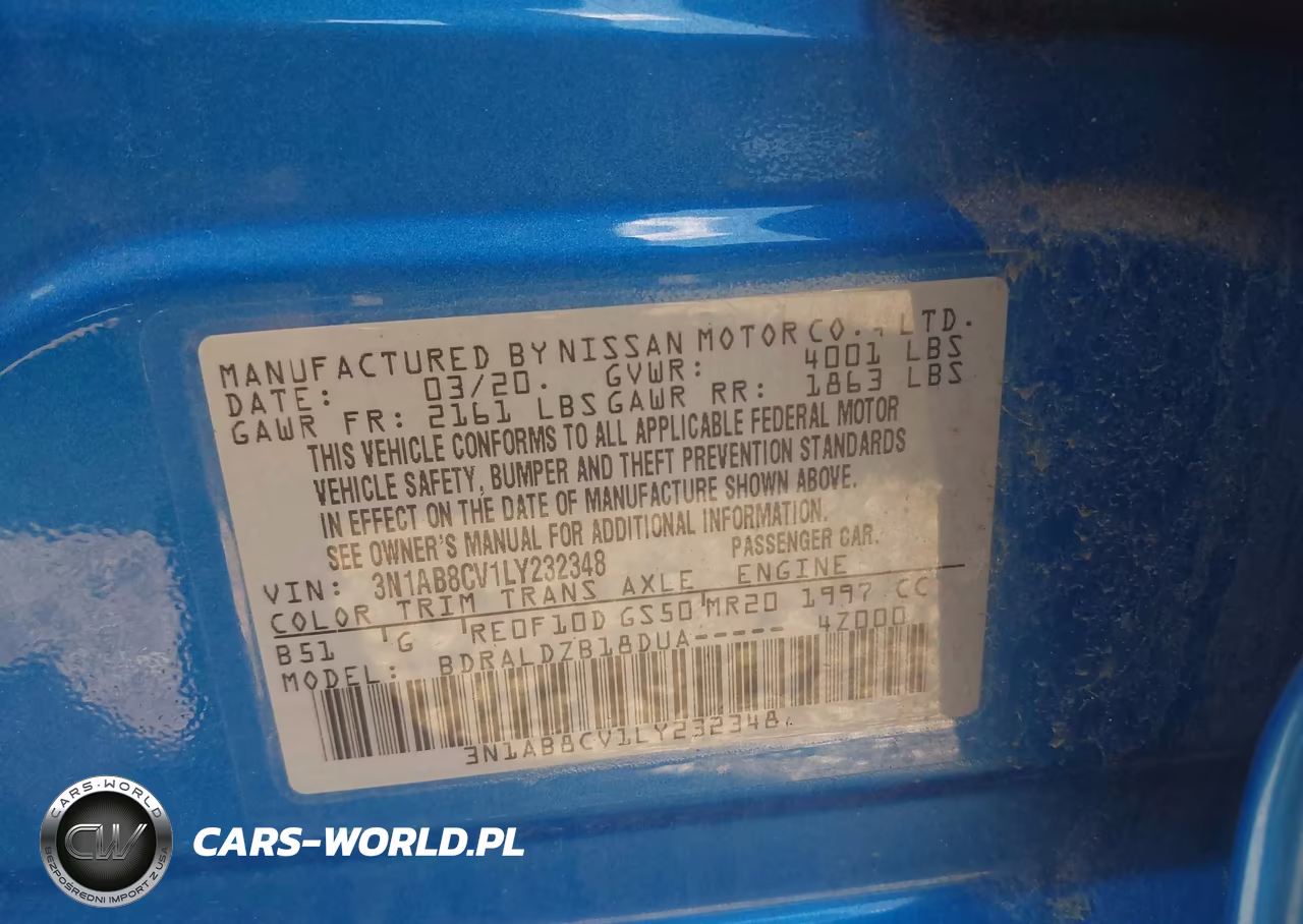 2020 Nissan Sentra Sv Xtronic Cvt VIN:3N1AB8CV1LY232348 - 9