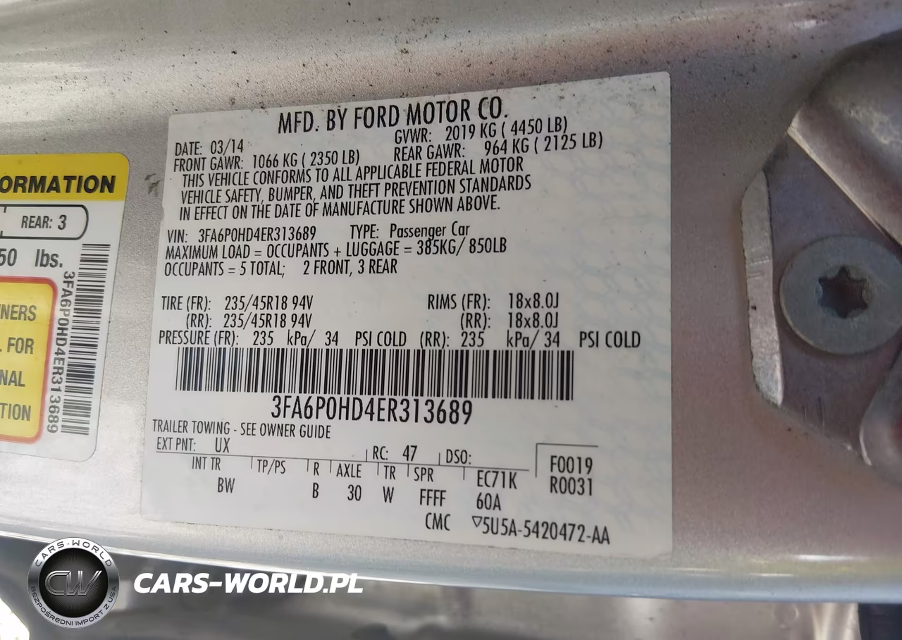 2014 Ford Fusion Se VIN:3FA6P0HD4ER313689 - 9