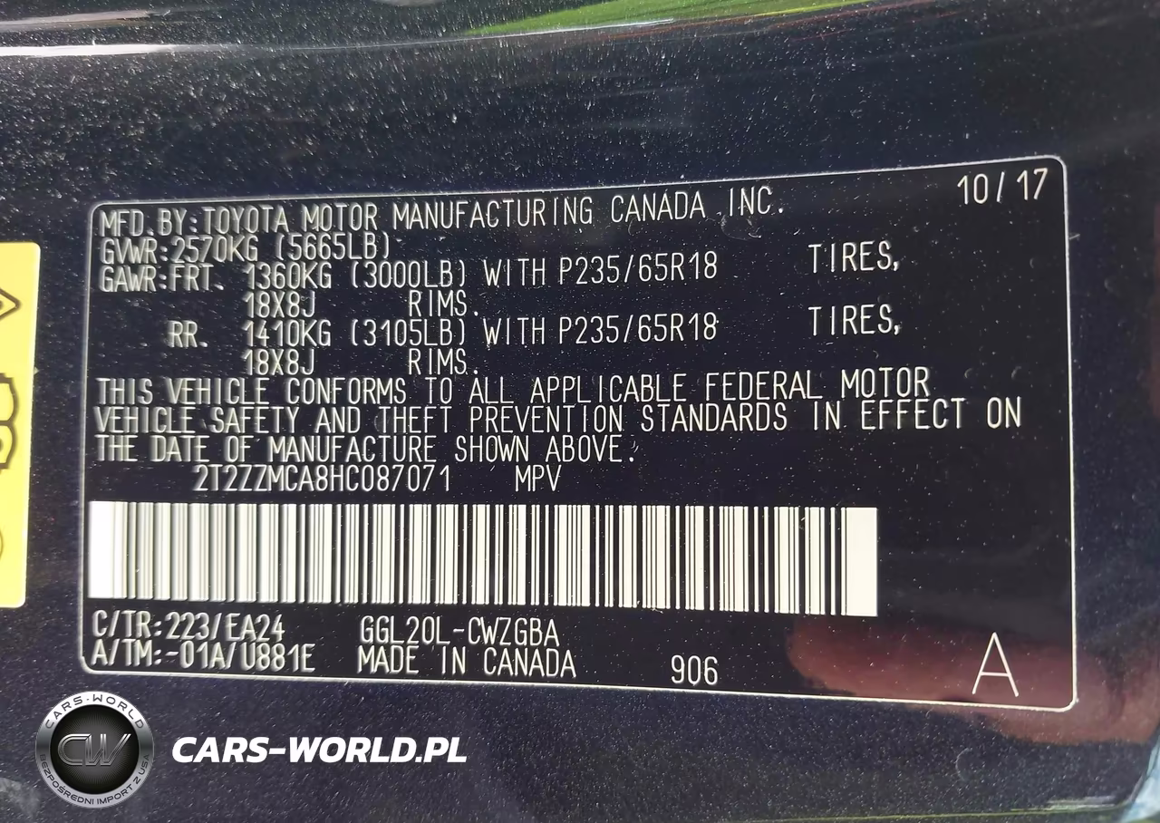2017 Lexus Rx 350 VIN:2T2ZZMCA8HC087071 - 9
