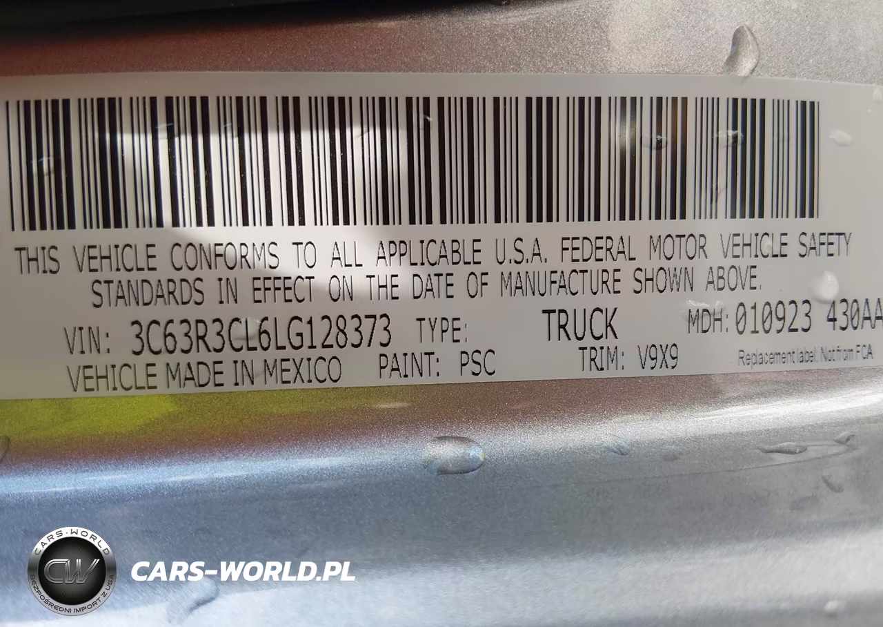 2020 Ram 3500 Tradesman 4X4 6'4 Box VIN:3C63R3CL6LG128373 - 8