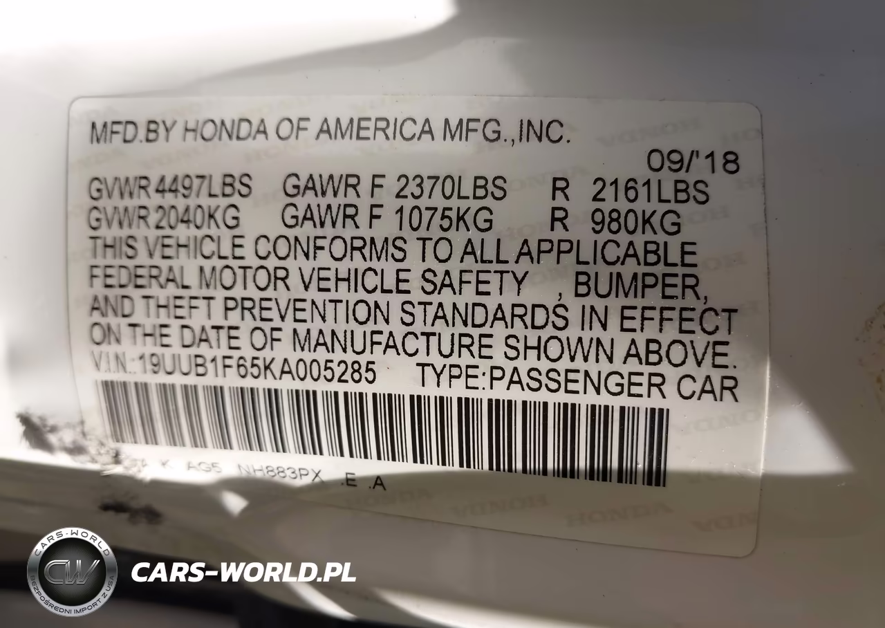 2019 Acura Tlx Tech A-Spec Pkgs VIN:19UUB1F65KA005285 - 9