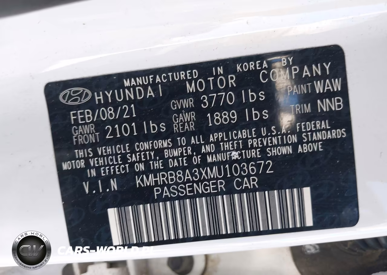 2021 Hyundai Venue Se VIN:KMHRB8A3XMU103672 - 9