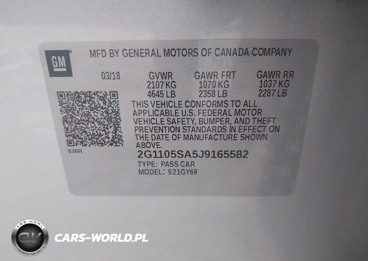 2018 Chevrolet Impala 1Lt VIN:2G1105SA5J9165582 - 9