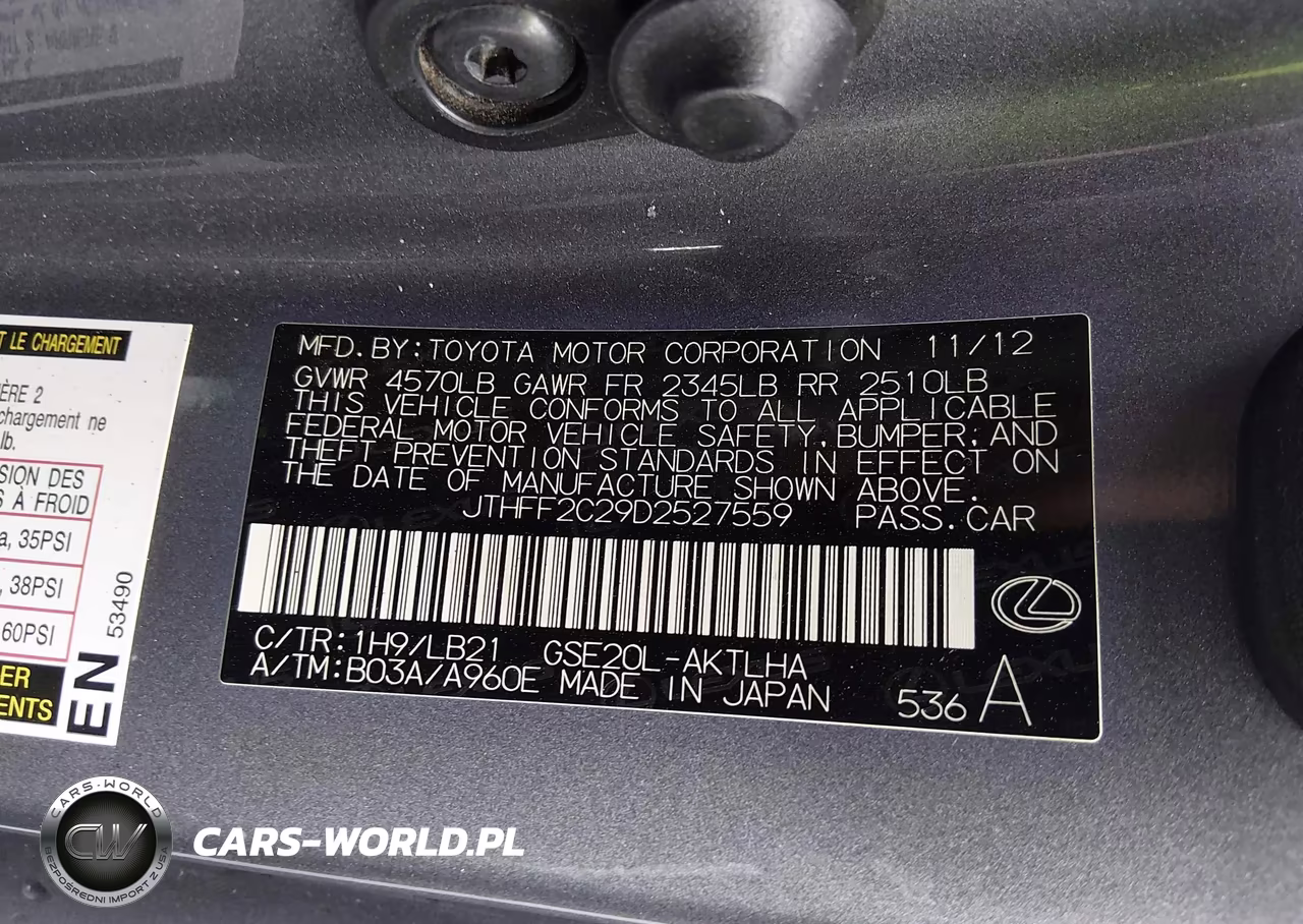 2013 Lexus Is 250C VIN:JTHFF2C29D2527559 - 9
